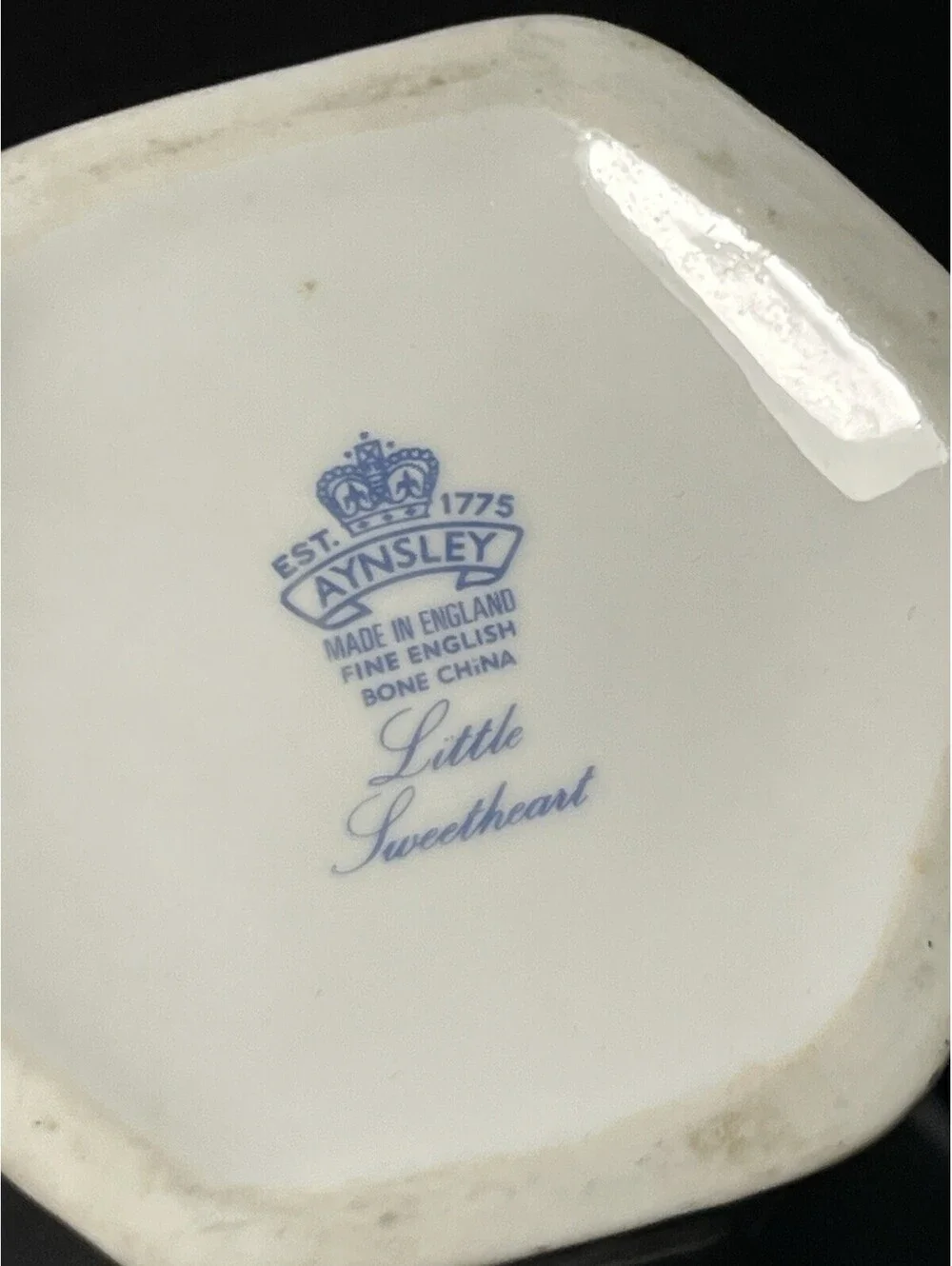 Aynsley England 1980s Vase Little Sweetheart Pastel Floral Bone China, 4x9”